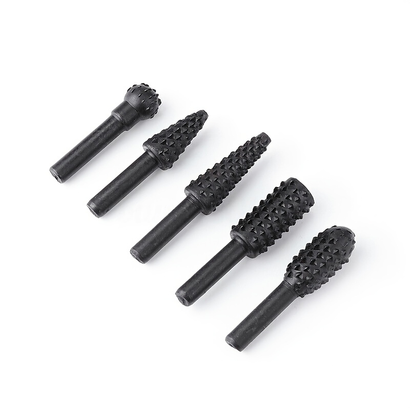 TEMU Jeu de 5 fraises rotatives à haute , jeu de fraises de meulage et de fraisage durables pour , outil de coupe à tête de meulage de qualité