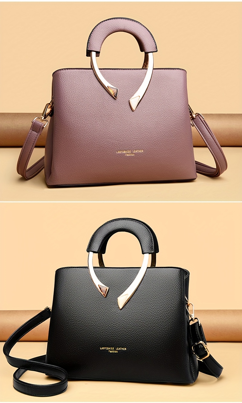 Fashionable Women'S Handbag Made of High-Quality Material, a Easy Shoulder Crossbody Bag with Three Layers And Large Capacity, Vintage Tote Bag