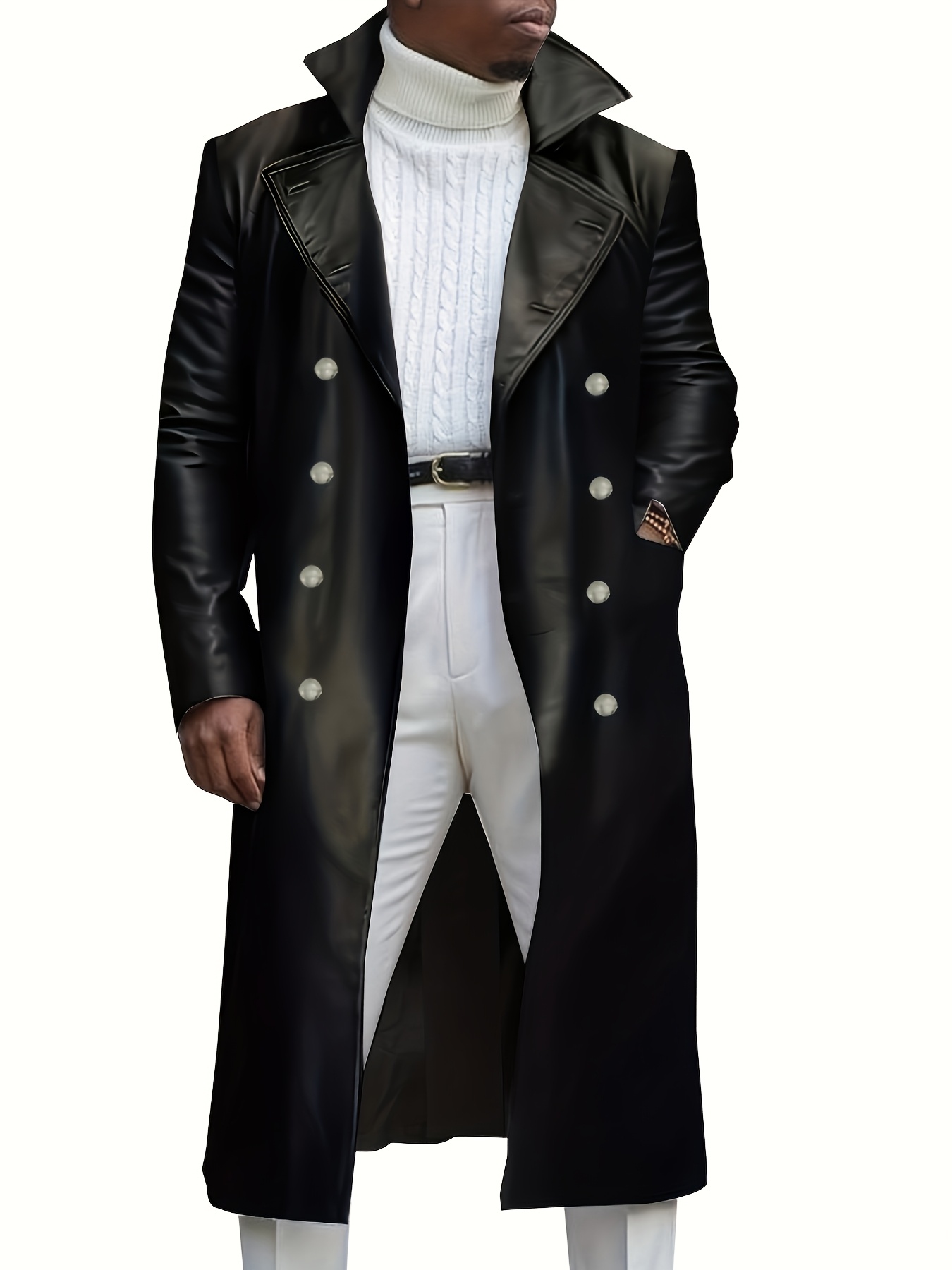 Men's Premium Plus Size Trench Coat – Fashionable Winter Overcoat