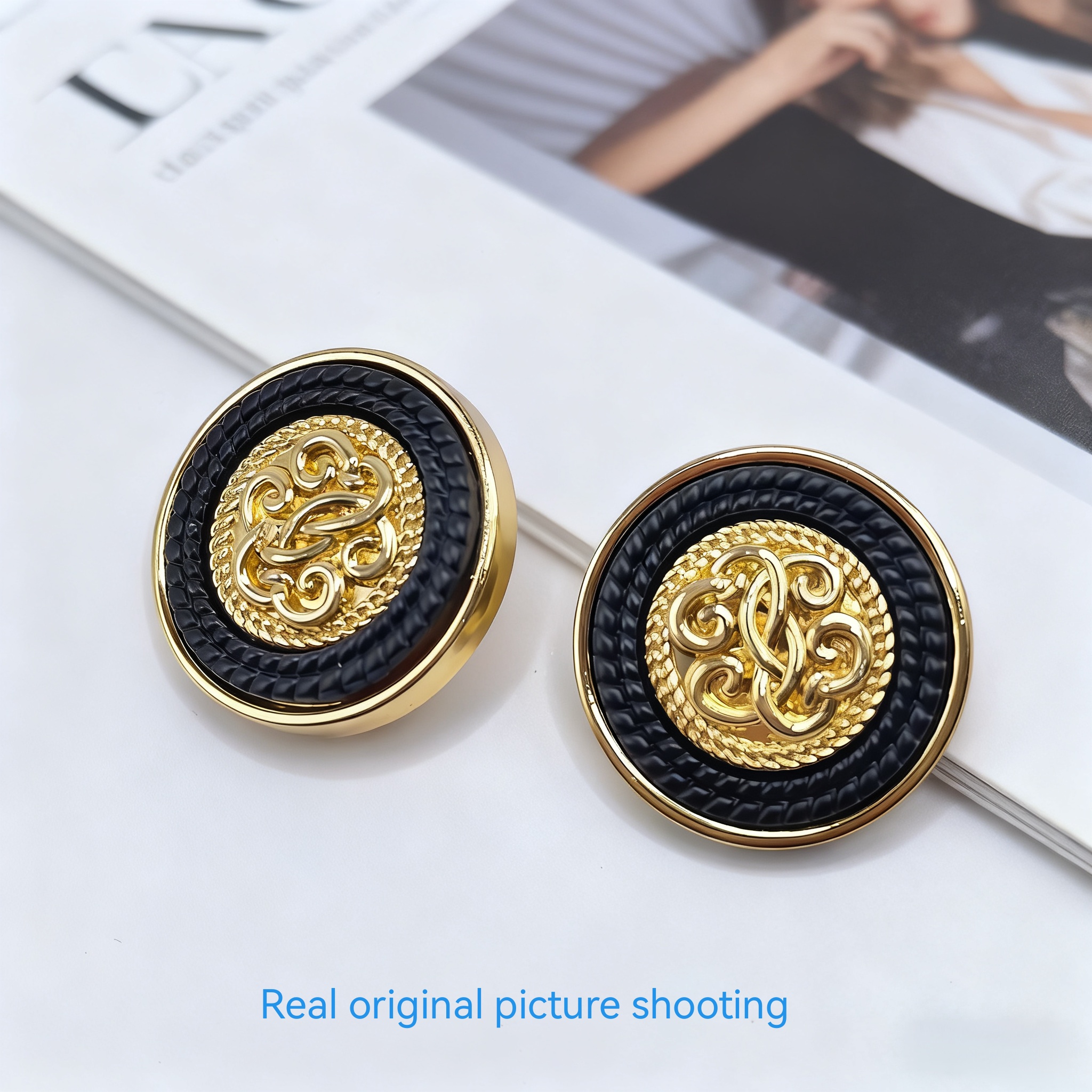 TEMU 8pcs Of Exquisite Metal Buttons, Beautifully Designed Buttons In A Chic Style, Suitable For Men And Women For Hand Sewing. High-quality Metal