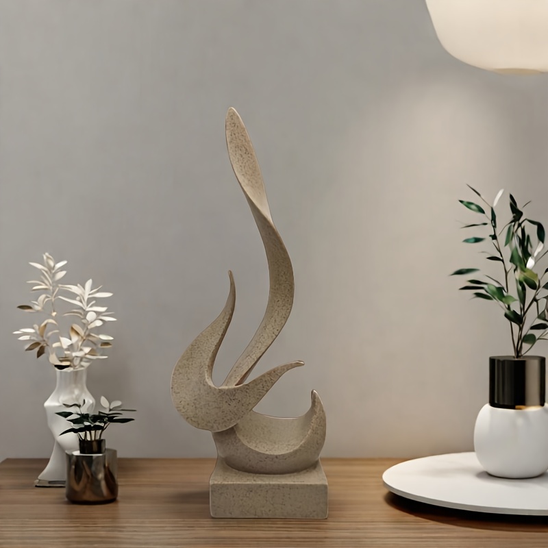 Contemporary And Minimalist Home Decor Crafted from Resin, Showcasing Abstract Geometric Designs, Ideal for Showcasing in Different Settings Like The Living Room'S TV Stand. It Can Also Serve As Decoration for Halloween And Christmas