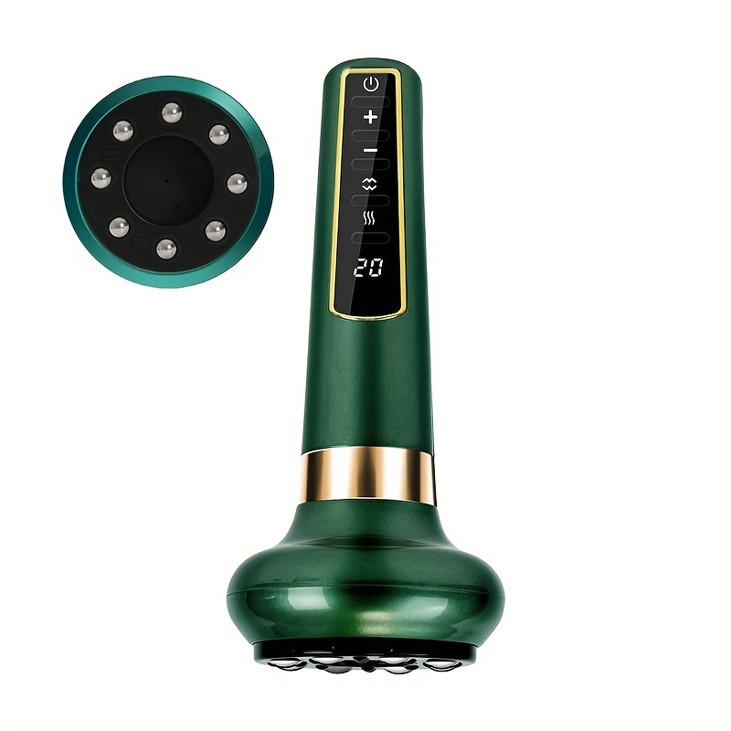 12-Level Electric Vacuum Cupping Massager, Body   Tool, Hot Compress +   Steel     Device,   with 1800Mah Lithium Battery -   Plastic.