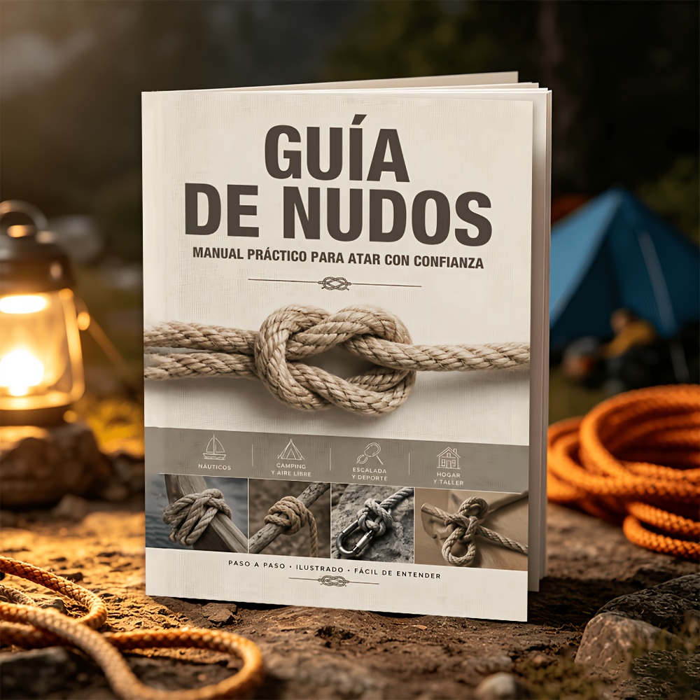 TEMU Guía de /Edición en Español - Libro de Técnicas de Nudos Seguros, Adecuado para en la , Refuerzo de Herramientas, Colgar y Atrapar Artículos