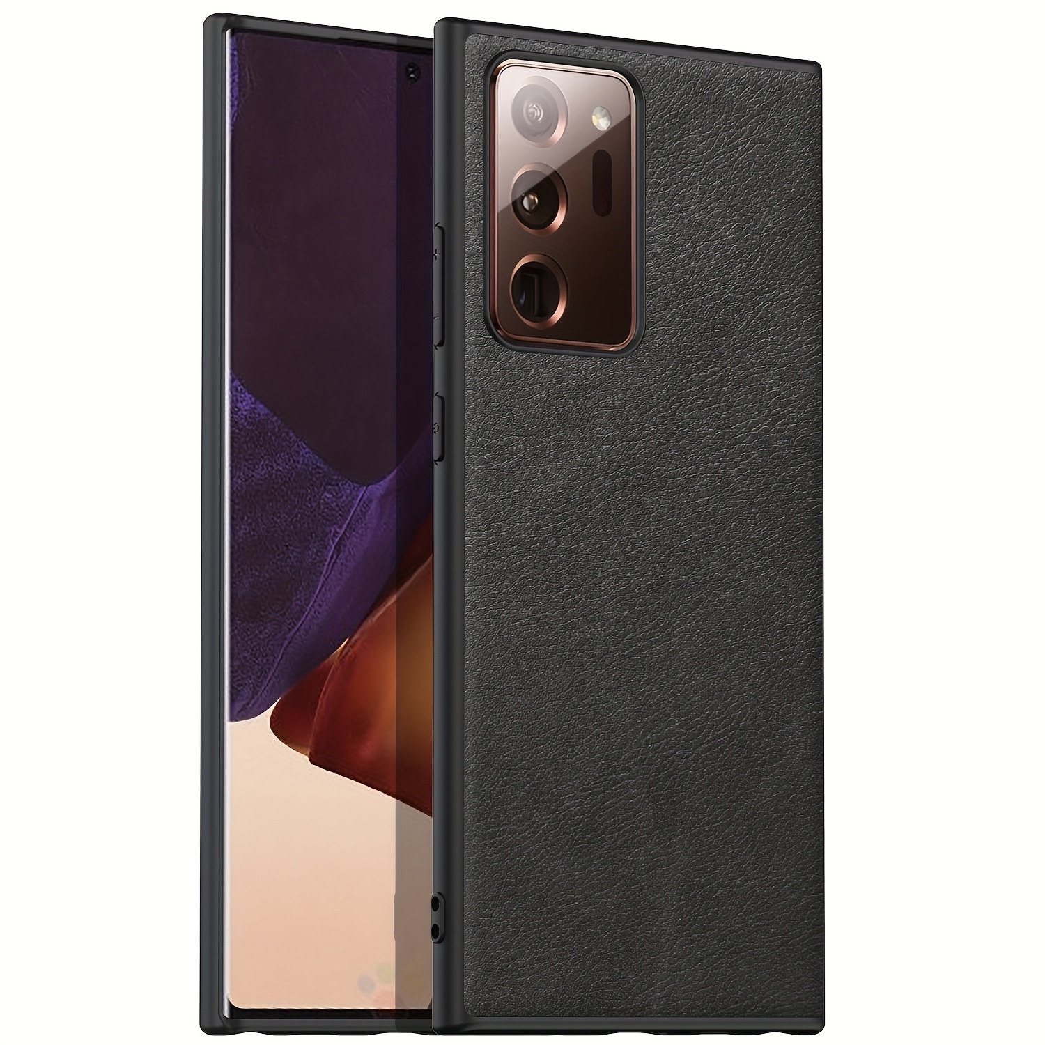phone case compatible with samsun  note 20 ultra 5  note 20 5g phone case full wrap ultra   design bezel and hard back cover faux leather case   and shock absorbing classic retro colorful protective case for men and women