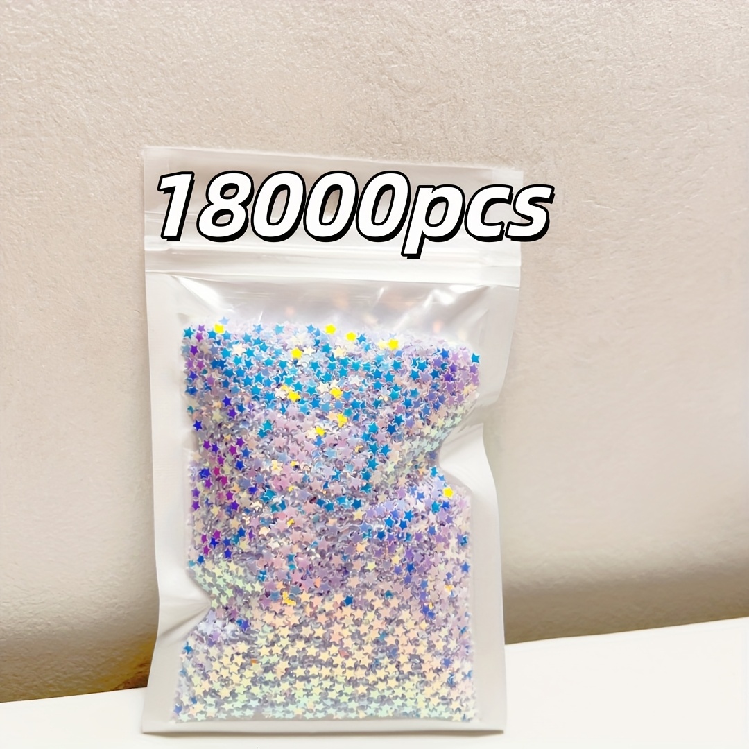 E-shop 18000 Stück Holografische Sternen-Confetti, Party Glitzer Confetti für Winterwunderland Dekorationen, Ungiftig, Sicher für Kunst, Handwerk,