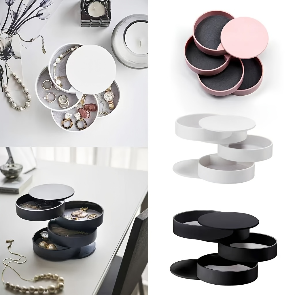 

1pc Creative Rotating Jewelry Box, Dust-proof Jewelry Storage Box, Hand Accessories With Jewelry Storage Box, Jewelry Boxes