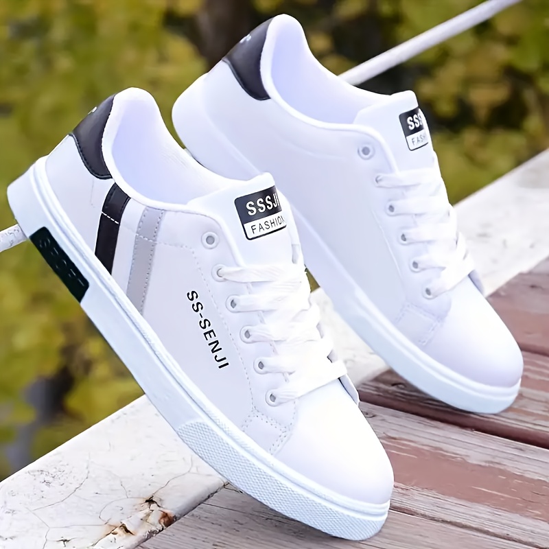 TEMU Lightweight Skateboarding , Shoes, Casual Fashion Low Top , Comfortable -slip - Pu - Insole For