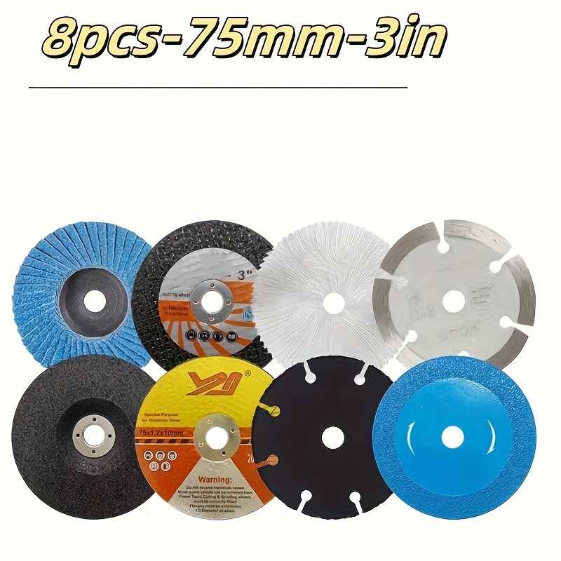 

8pcs Mini-75mmx10mm-3-inch Saw Blade Set