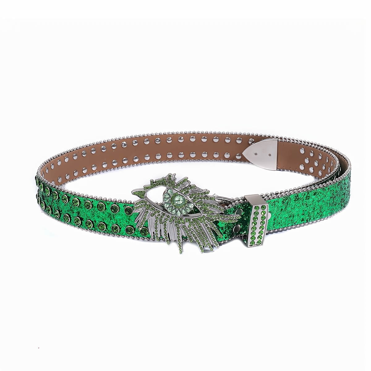 Flamingo Belt w/ Rhinestones, Sequins & Studs - Valentine's Day