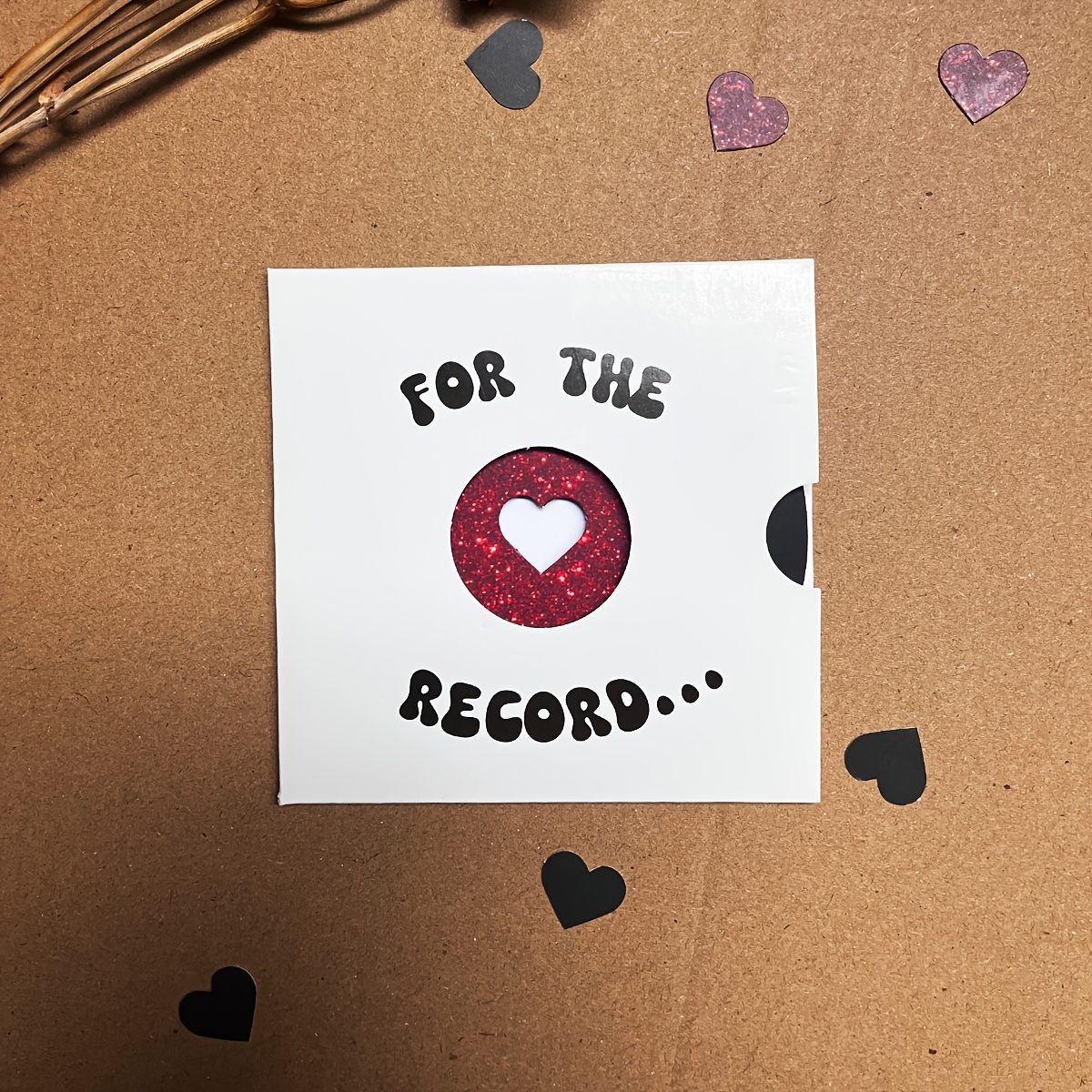 Image of Record/vinyl Record Gift Card, Handmade Romantic Gift, Valentine's Day Gift, Gift Card For Him, Anniversary Present, Romantic Gift; Suitable For Valentine's Day, Anniversaries, And Music Lovers