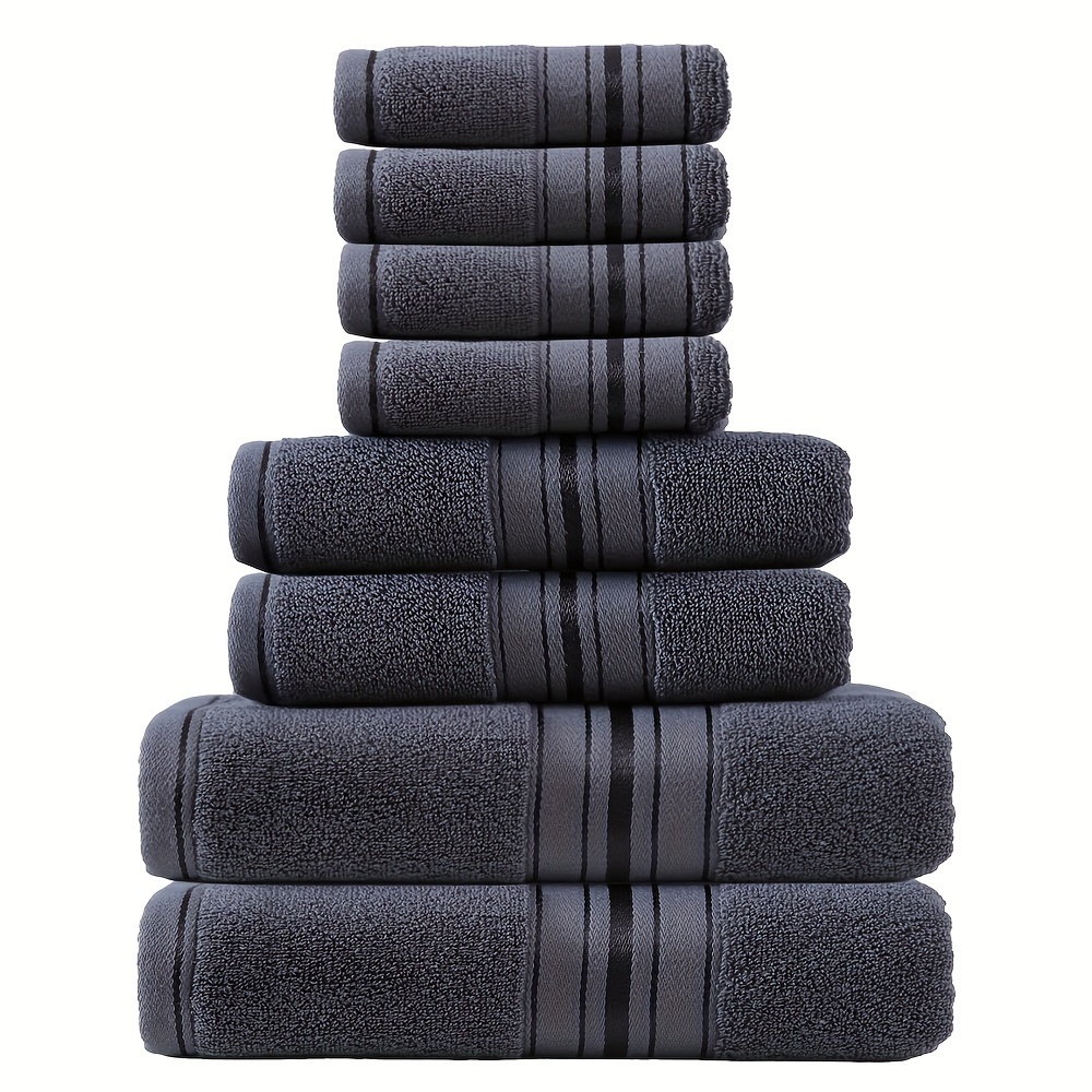 

8pcs Towel Set - , & Absorbent For Bathroom, Spa, And Use - Includes 2 Bath Towels, 2 Bath Towels, 4 Washcloths