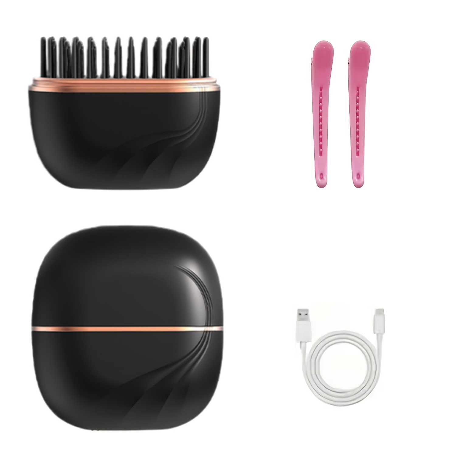 TEMU Mini Wireless Straight Hair Comb, Portable And Compact Straight Hair Comb, Usb Charging Portable Straight Hair Brush, Small Hot Comb,