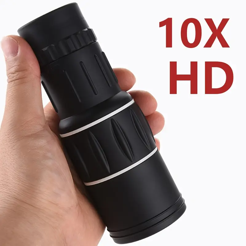 1pc High-Definition 10x42 Monocular Telescope with FMC Lens, Manual Focus, Durable ABS - Perfect for Camping, Hiking, Bird Watching, Outdoor Adventures, Travel Accessories|HD Viewing|Monocular Telescope details 1