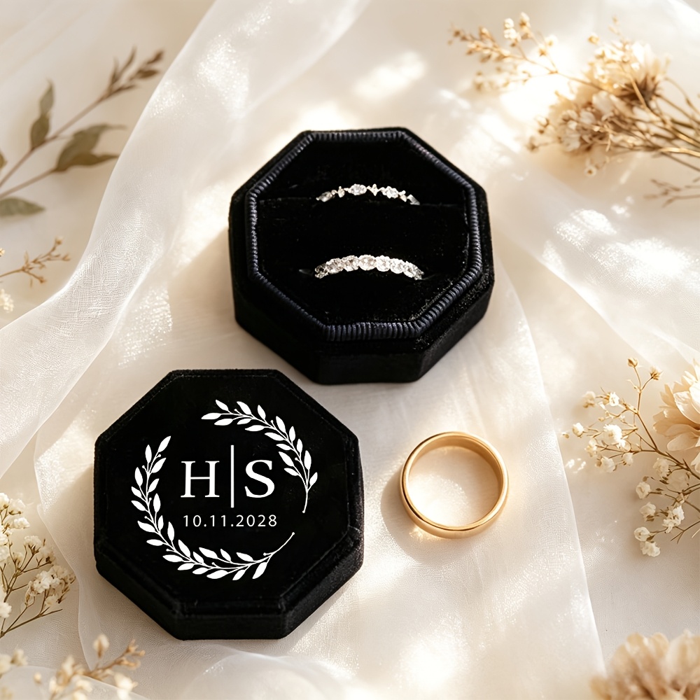 Luxury Custom Engravable Octagonal Ring Box