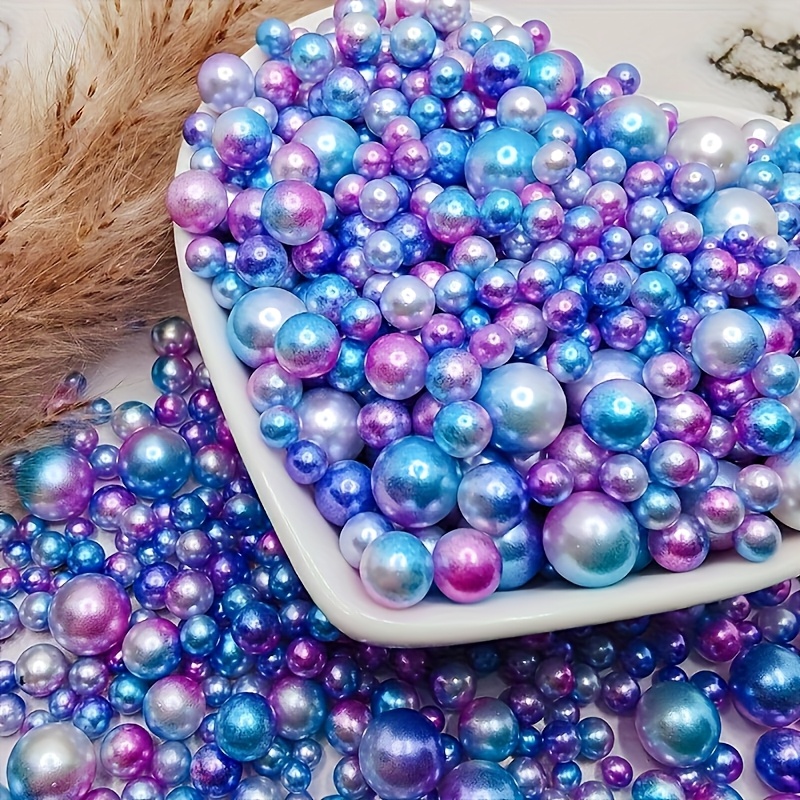 1450pcs, Vase Filler Pearls, Vase Makeup Beads No Hole Gloss Pearl Beads Mixed Sizes Round Pearls For Vase Home Party Wedding Christmas Home Decor, 3-10mm