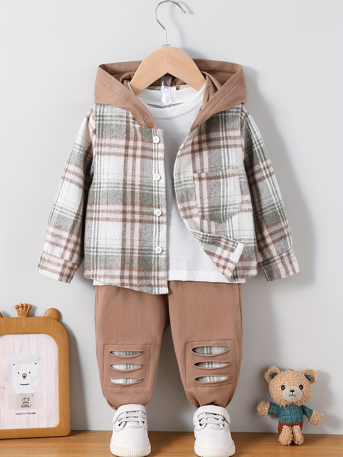 baby boys stylish hooded long sleeve shirt top Temu Morocco