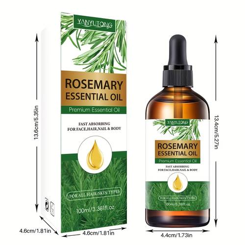 100ml rosemary hair moisturizing hair and scalp strengthening oil for split end care eyebrows and eyelashes facial skin care body suitable for all hair types