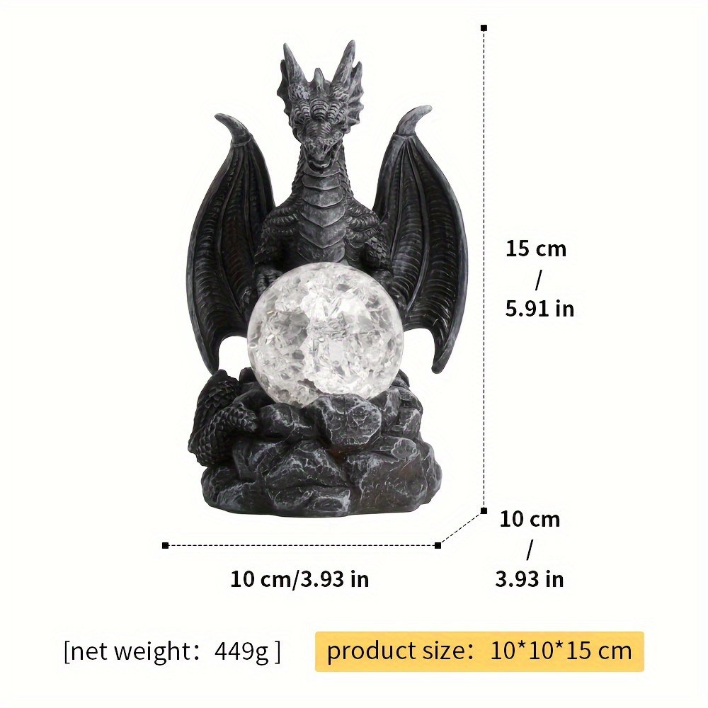 1pc Standing Dragon Base Crystal Ball Holder, Room Study Desk Decoration Gift, Car Ornament, Home Decor, Party Decoration