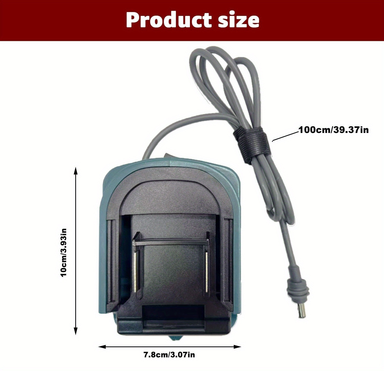 Adaptateur Mini Star.link, Compatible avec Batterie MAK.ita 18V, Inclut Interrupteur & Câble DC 18AWG 99,97 cm, Alimentation de votre Starlink via Batterie d'Outil Électrique pour Connectivité Portable