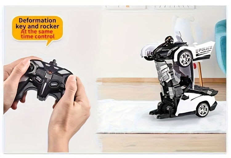 Remote Control Transforming Car-robot Toy, Electric Remote Control Robot Deformed Car, Car Model, Outdoor Sports Toy, USB Rechargeable Battery Christmas, Halloween, Birthday Gift