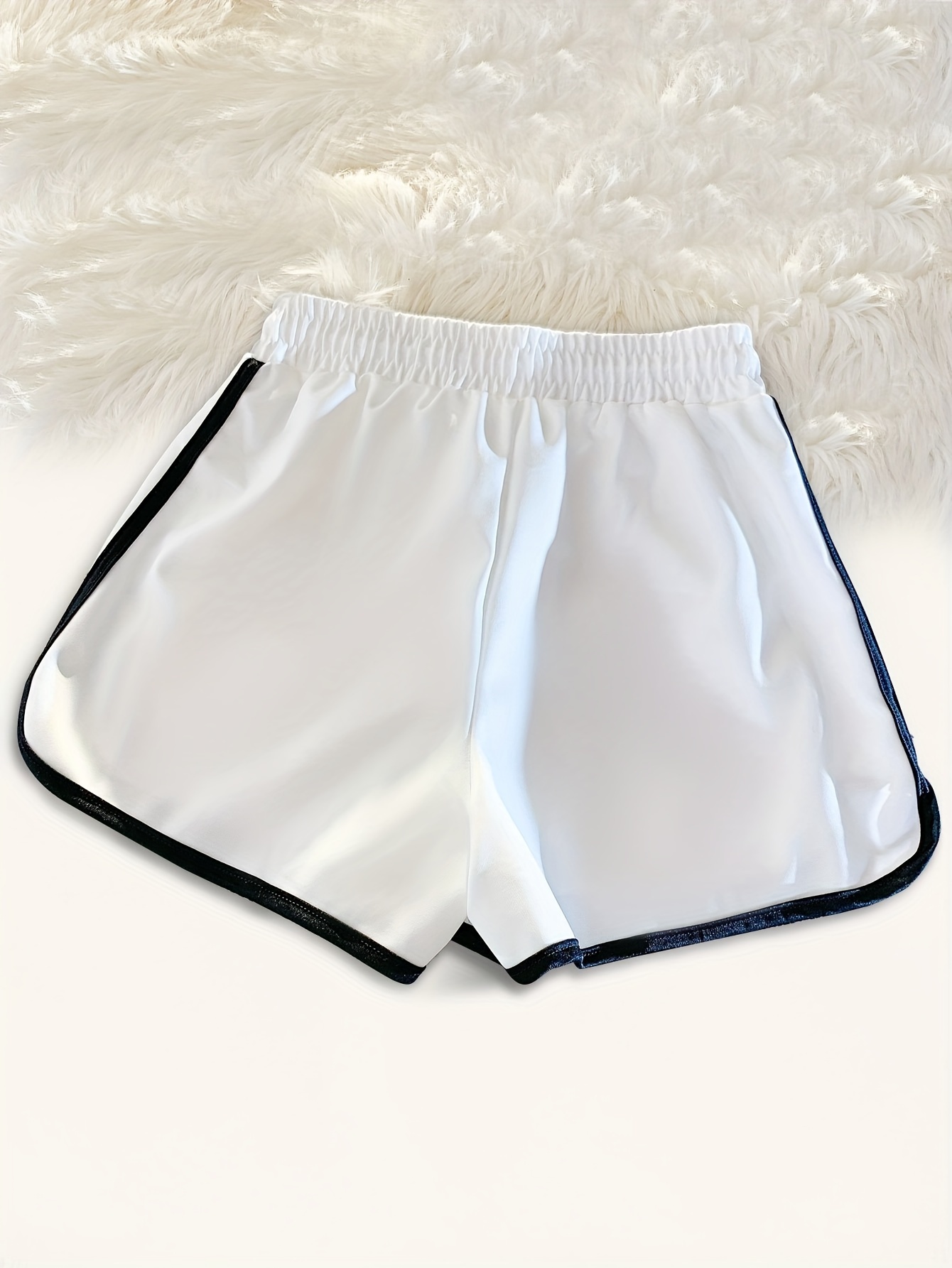 Athletic Shorts White High Waisted Spandex Shorts Womens Crossover
