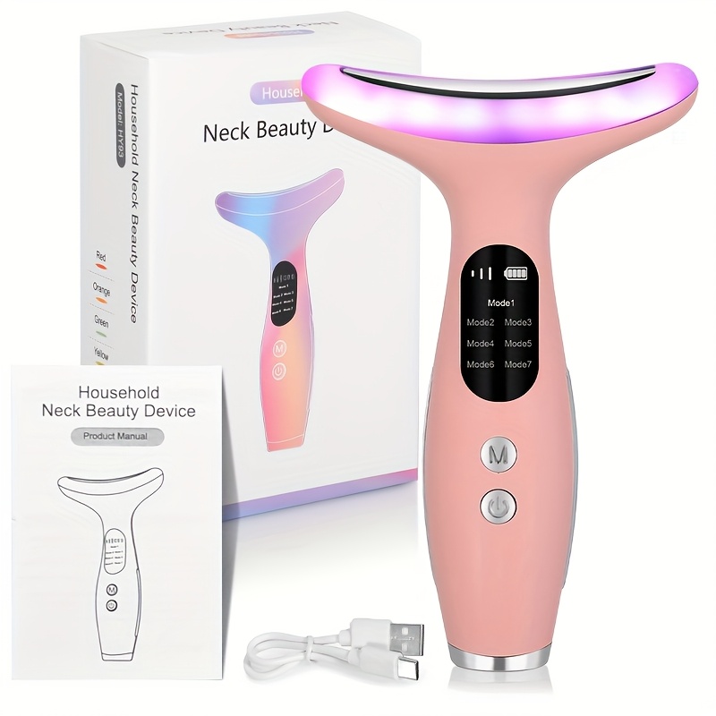 A Rechargeable Vibrating Massager Designed for Facial And Neck Use -  Features USB Charging, a Lithium Battery, Adjustable * for Skincare, Making  It a Perfect Gift for Women. This Neck Massage Device ...