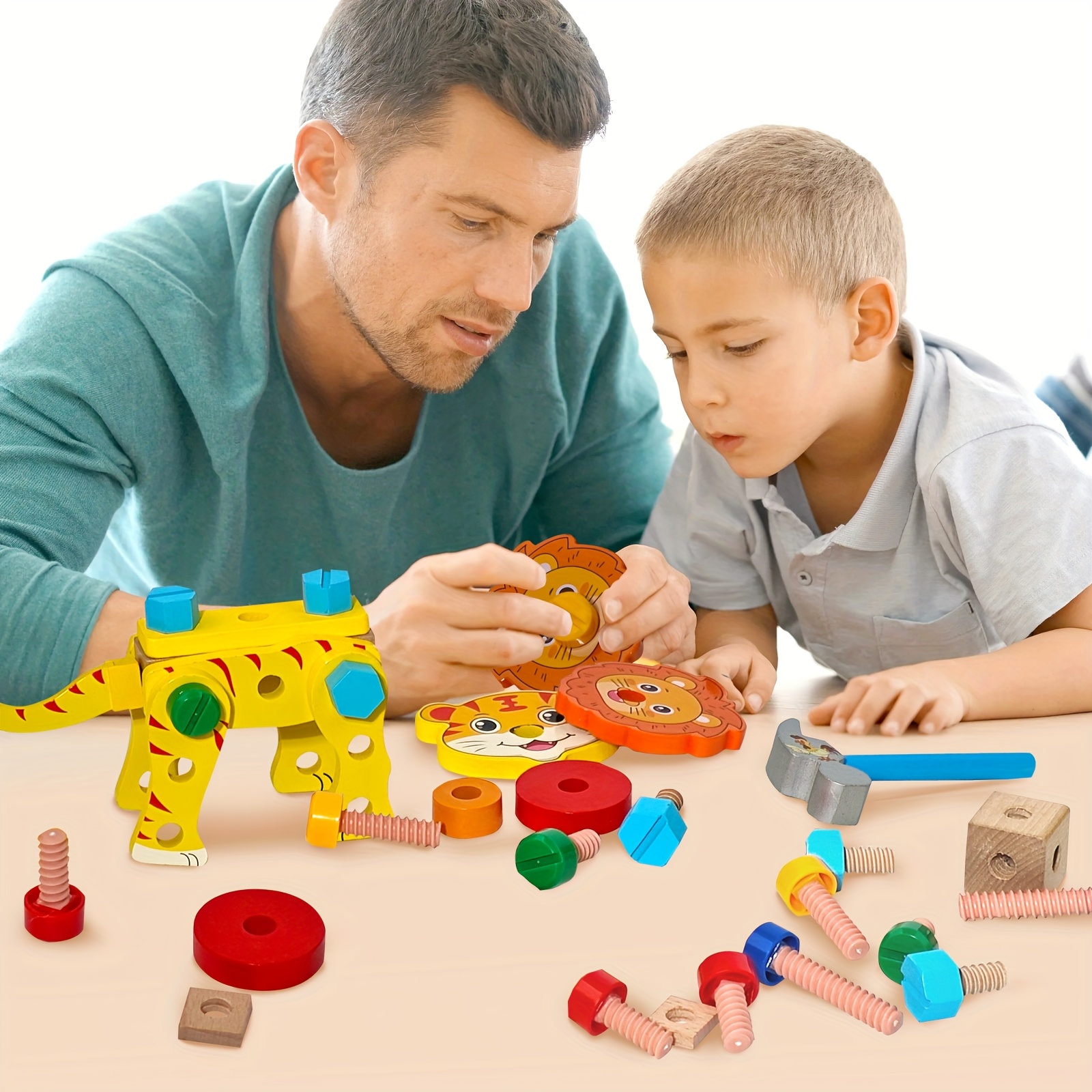  wooden animal assembly toolbox colorful puzzle toy for enhances motor skills ideal birthday or holiday gift for boys and girls educational playset design durable construction toy box Product details 2