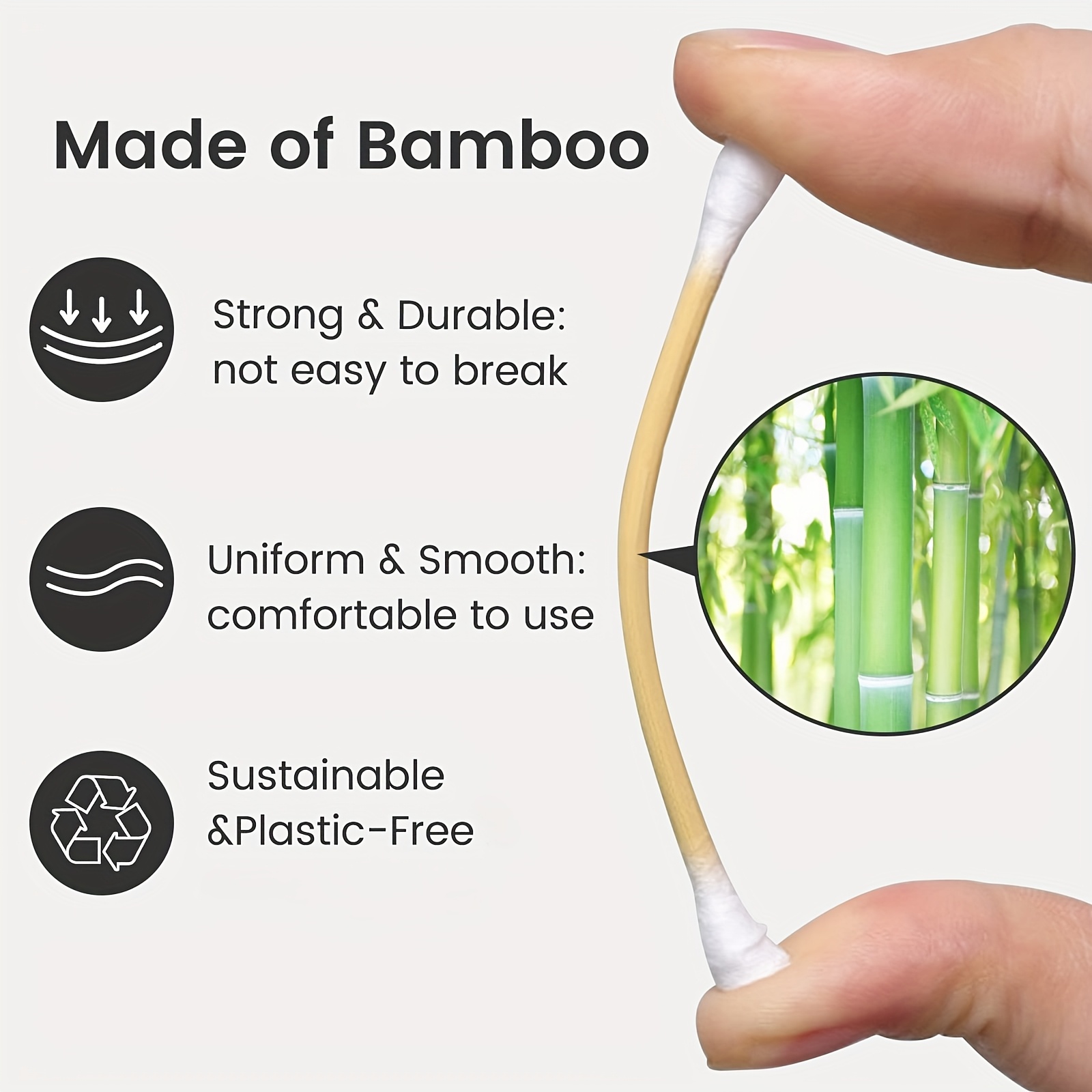 100/200/300/400/500/600pcs Double headed cleaning stick, suitable for ear cleaning, makeup and home cleaning, hygienic independent packaging, disposable multi-purpose, ear cleaning tool, makeup and removal tool, personal care and home preferred
