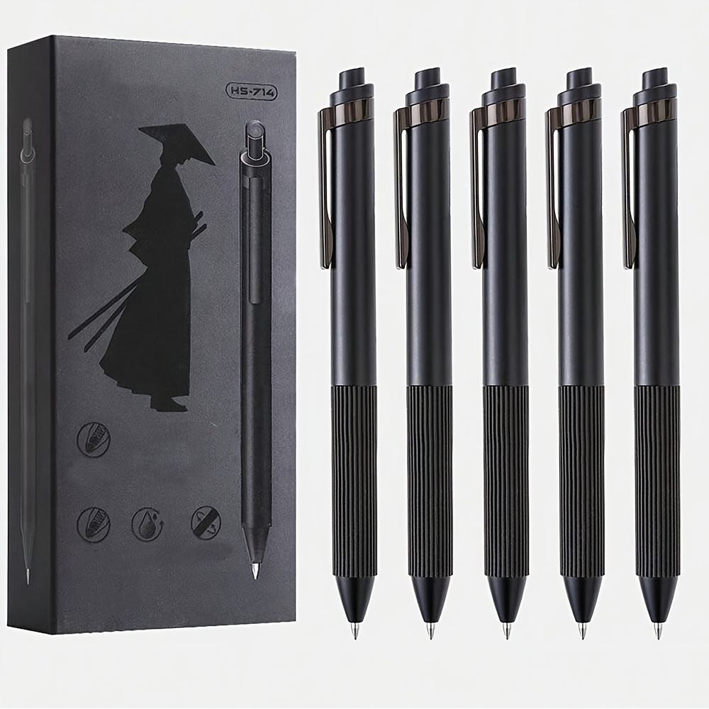 

swiftflow" Quick-dry Black Gel Pen, 0.5mm Fine Point, Retractable Dual-bead Tip, Smooth Writing & Signature - 5.91" Length