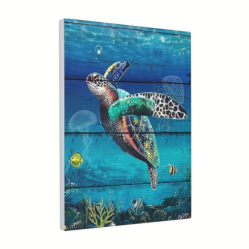 Ocean Series Art Metal Wall Decoration Sea Turtle Decorative - Temu