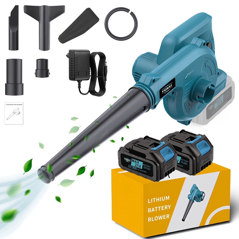 TEMU 2026 New Cordless Electric Leaf Blower, Equipped With Battery And Fast Charger, Lightweight And Powerful Handheld Lawn And Snow Blower, Durable