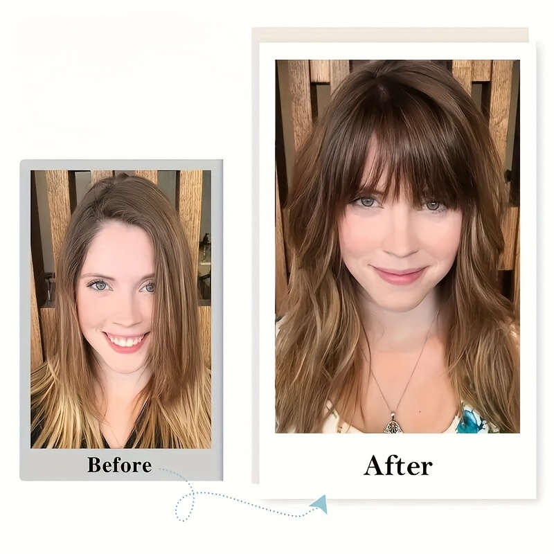 1pc womens chic clip in bangs lightweight natural look loose   multi   fashion mini hairpiece high temperature fiber details 5