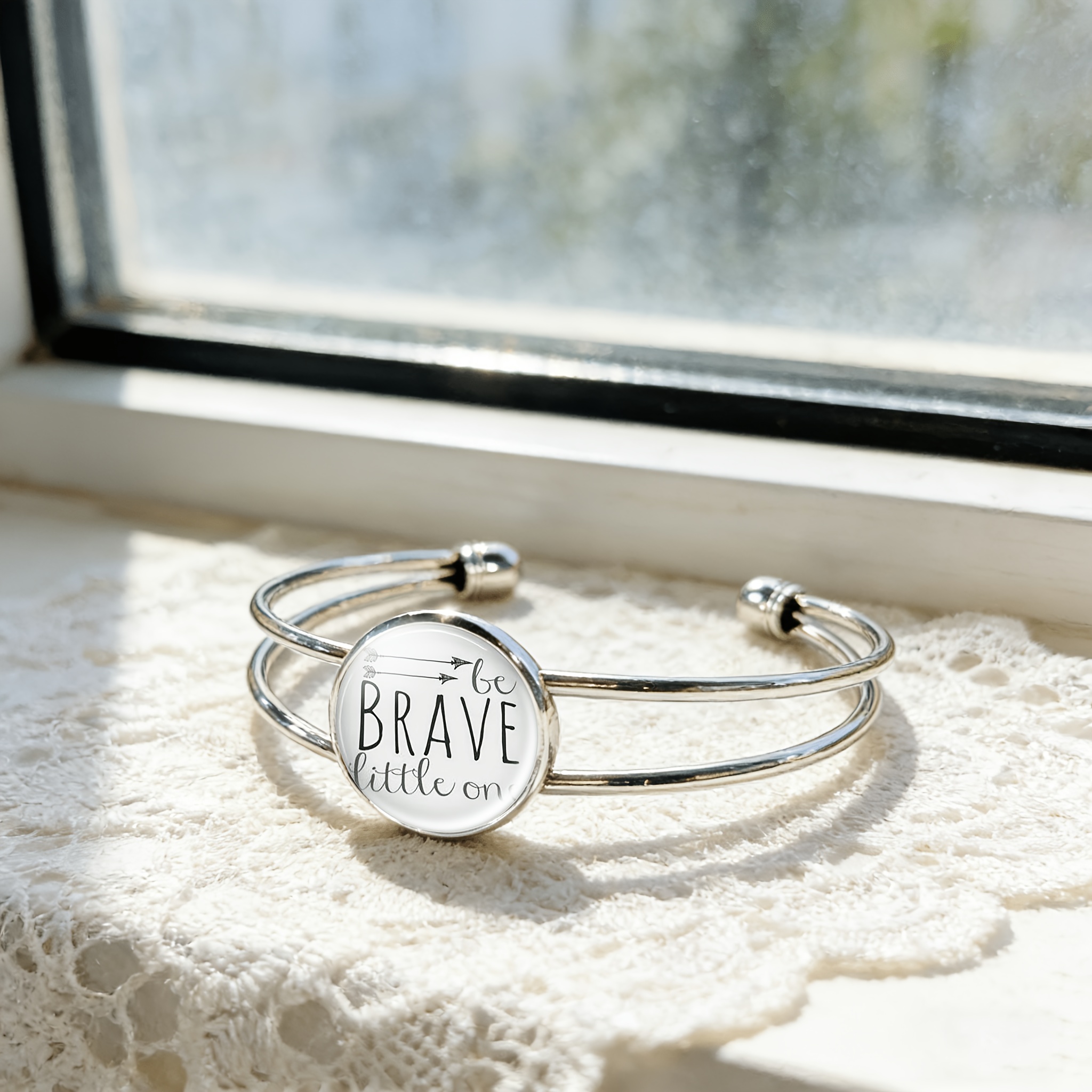 Adjustable Open Bangle with Arrow Design