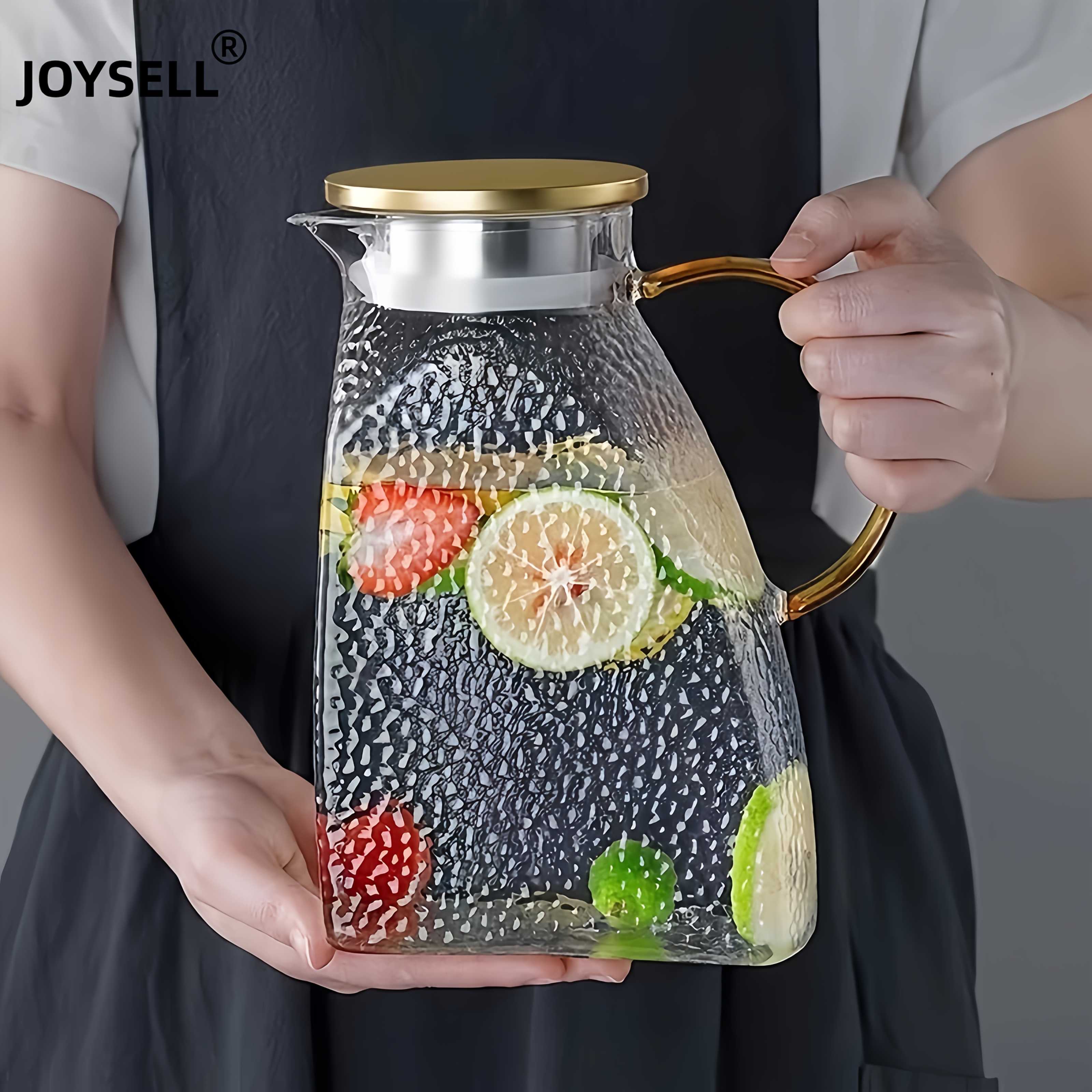 TEMU Bouilloire Carrée en Verre 1 pièce, Adaptée au Réfrigérateur, avec Brosse et Cuillère, et Cafetière, Doseuse à Boissons Mason, Ustensiles à