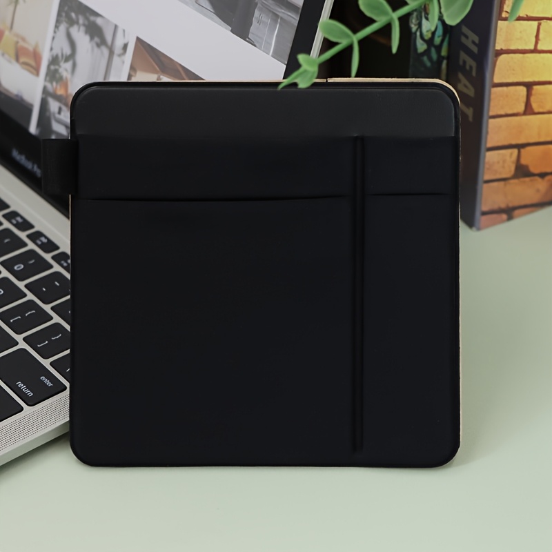 TEMU 1pc -port Tablet Pc Mouse Stylus Storage Pouch, Available In 3 Colors, Made Of Elastic Canvas Material. Suitable For Various And Adhesive-style