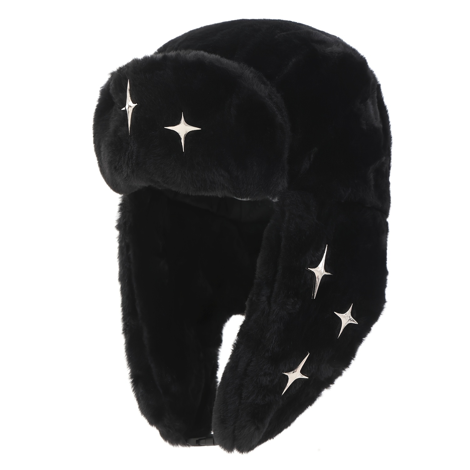 Image of European And Fashion Metal Cross Star Accessory Decoration Hip-hop Rock Style Hat, Internet-famous Unisex Warm Pilot Cap
