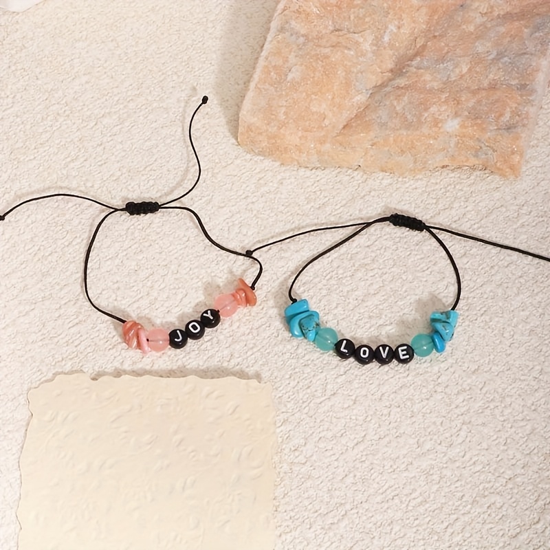 Customizable Irregular Stone Design Bracelets, Personalised Gift