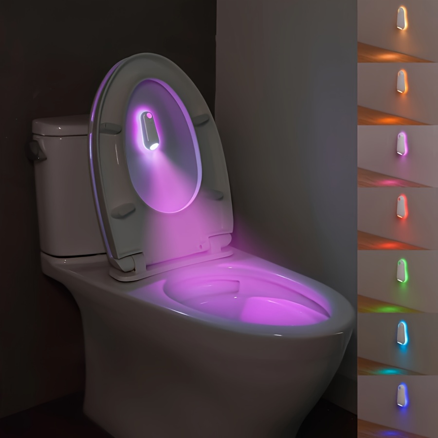 

Energy-efficient Rgb Led Step Light With Motion Trigger, Usb Rechargeable Toilet Bowl Nightlight, Multi-color Ambient Sconce For Kitchen, Bedroom, Living Room, Hallway, Bathroom Lighting