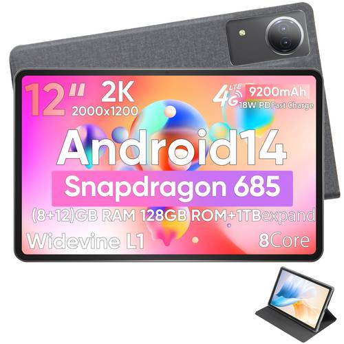 n one ultra tablet snapdragon 685 8 core 2 8ghz 20gb memory 128gb rom 12 2000 1200 ips screen close case to rest 4g 5g 4g lte 9200mah battery 18w pd charging type c 5mp 13mp cameras 14 for students studying holiday gifts