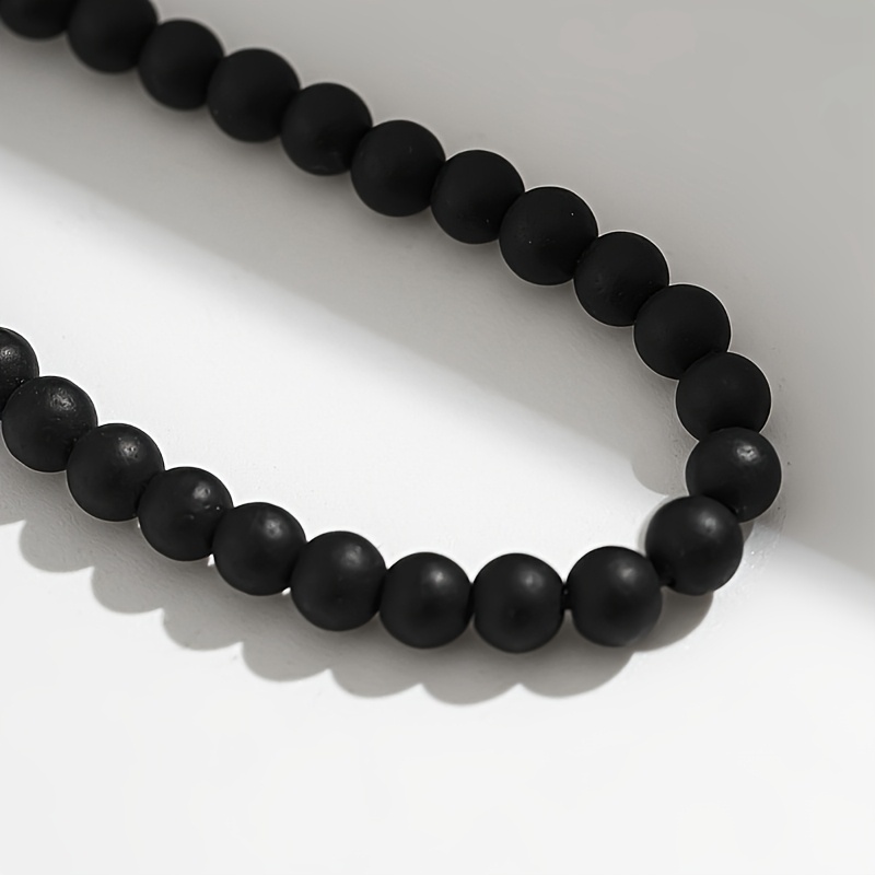 Fashionable Matte Stone Casual Anklet, Hand-woven Adjustable