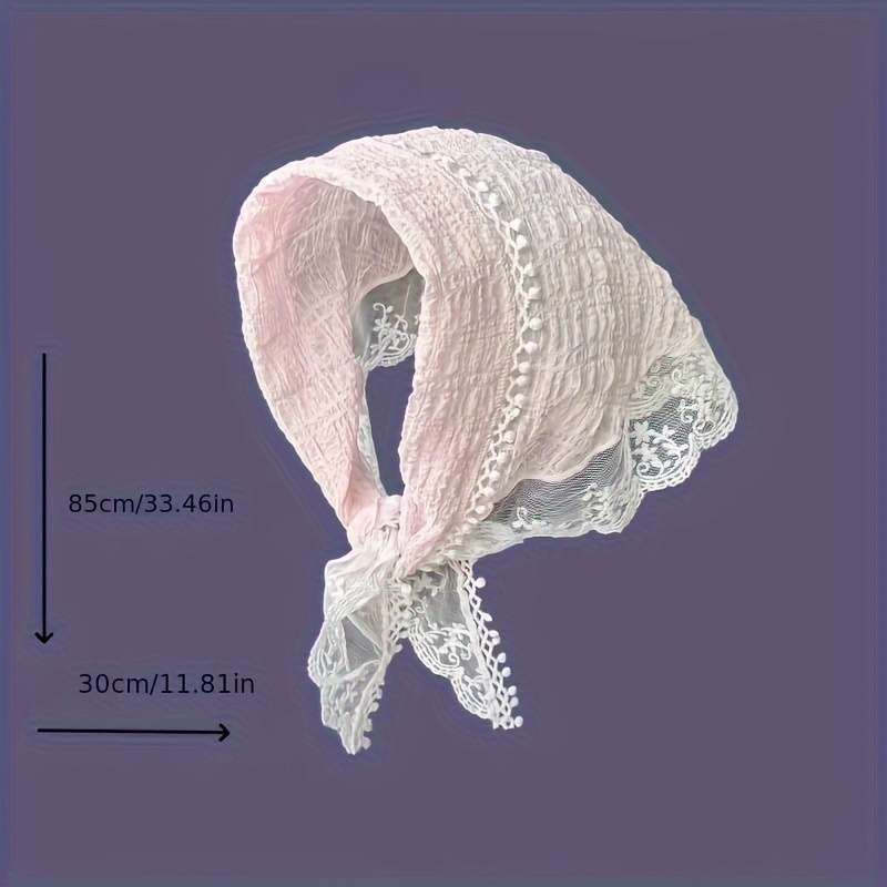 sciarpa triangolare in pizzo ispirazione francese stampa Temu