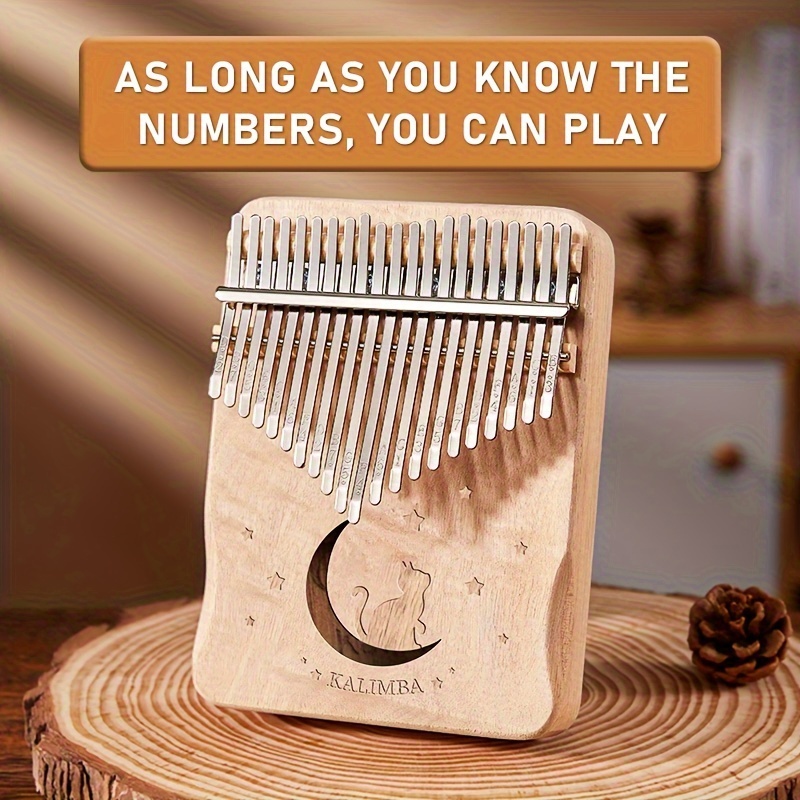 

Piano à pouce Kalimba 17 touches et 21 touches avec corps en acajou, Instrument musical à doigts pour débutants, Cadeau pour les amateurs de musique