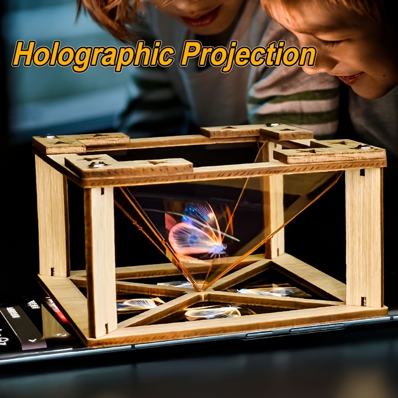 

1 Piece Of Wooden Science Educational Toys, 3d Holographic Projector, Technology-made Small , Creative Handmade Diy , Small Production, Material Package, Interesting Toys