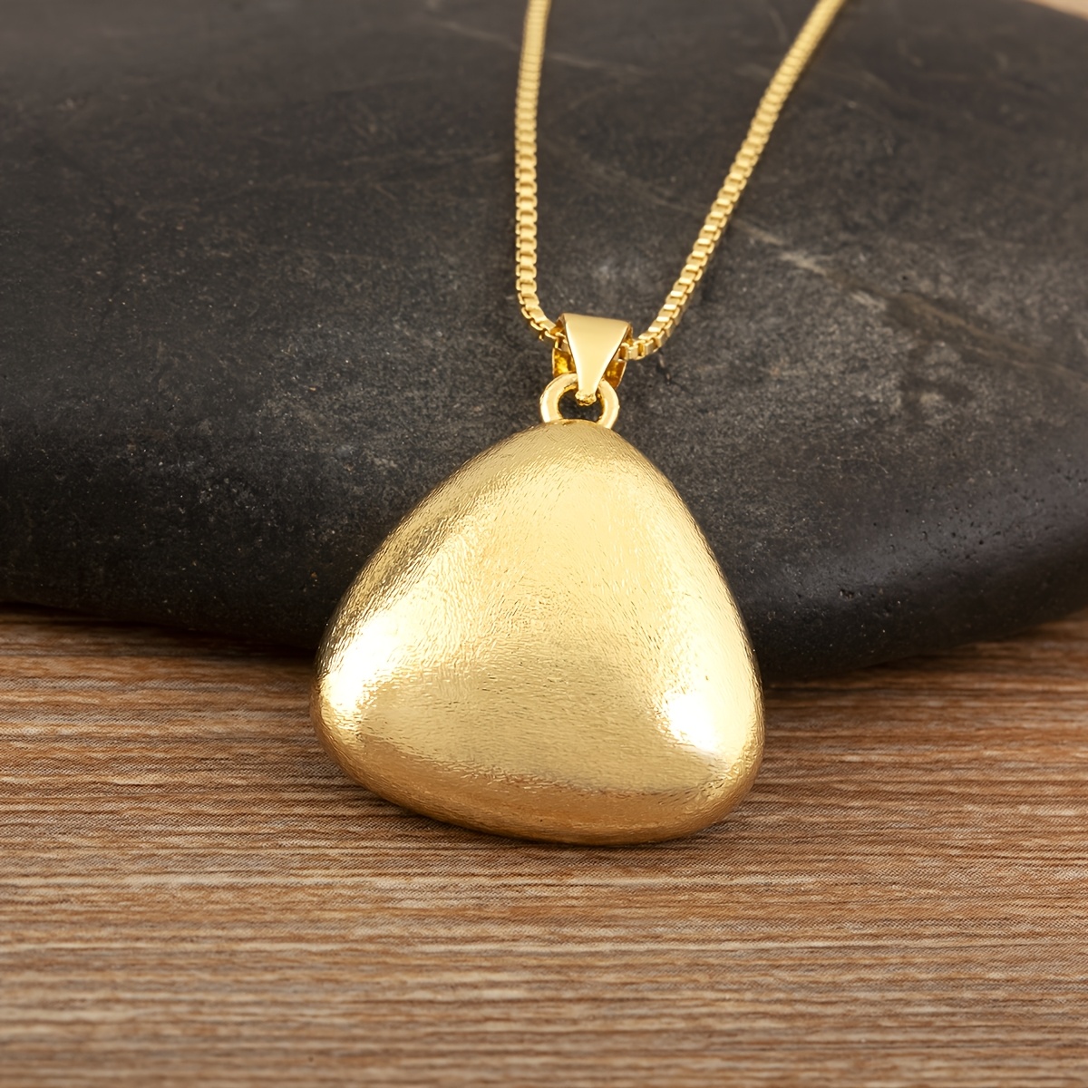 Women's 18K Plated Copper Minimalist Pendant Necklace
