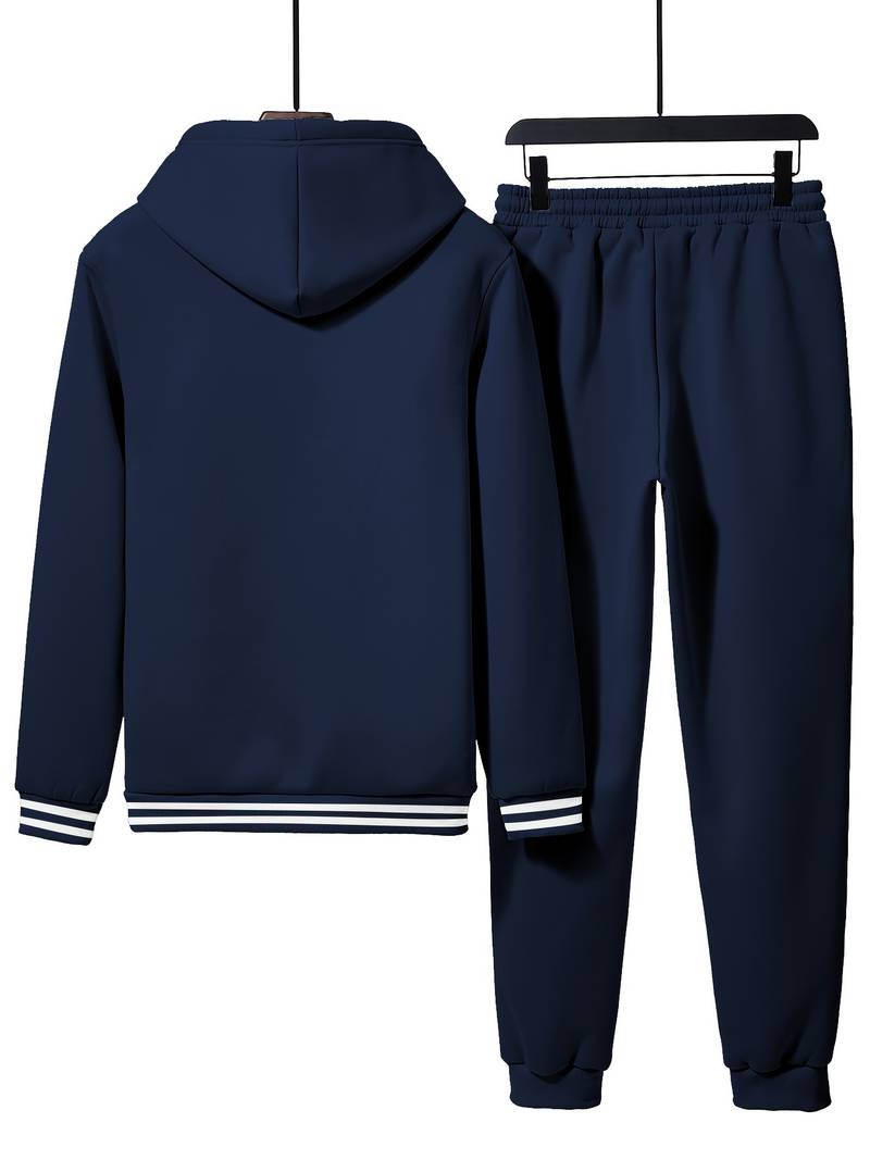 Ensemble Jogging Homme MOKBAY Hiver - Sweat à Capuche Et Pantalon De Sport Décontracté Avec Poches