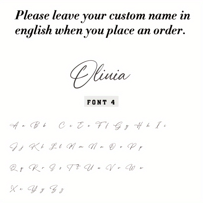 TEMU 1pc Personalized Name Necklace - Custom Jewelry With 5 Font Styles (e.g. Cursive, ) - Elegant For - Perfect Birthday, Anniversary, Wedding,