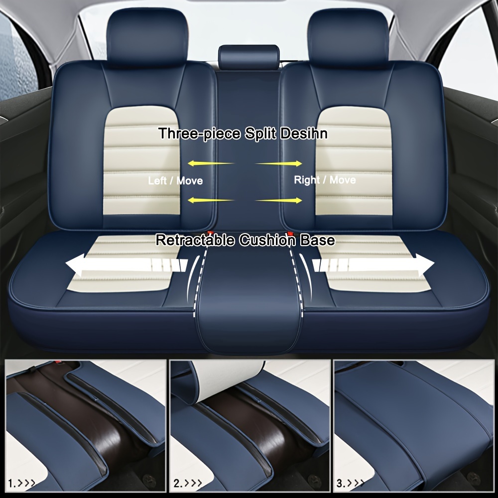 5 Seat Covers - Waterproof Seat Covers - Car Cushion for Toyota Tacoma | Land Cruiser| Avalon | Camry | Corolla | RAV4/ Yaris | Prius C | Venza | Crown | - Image 4