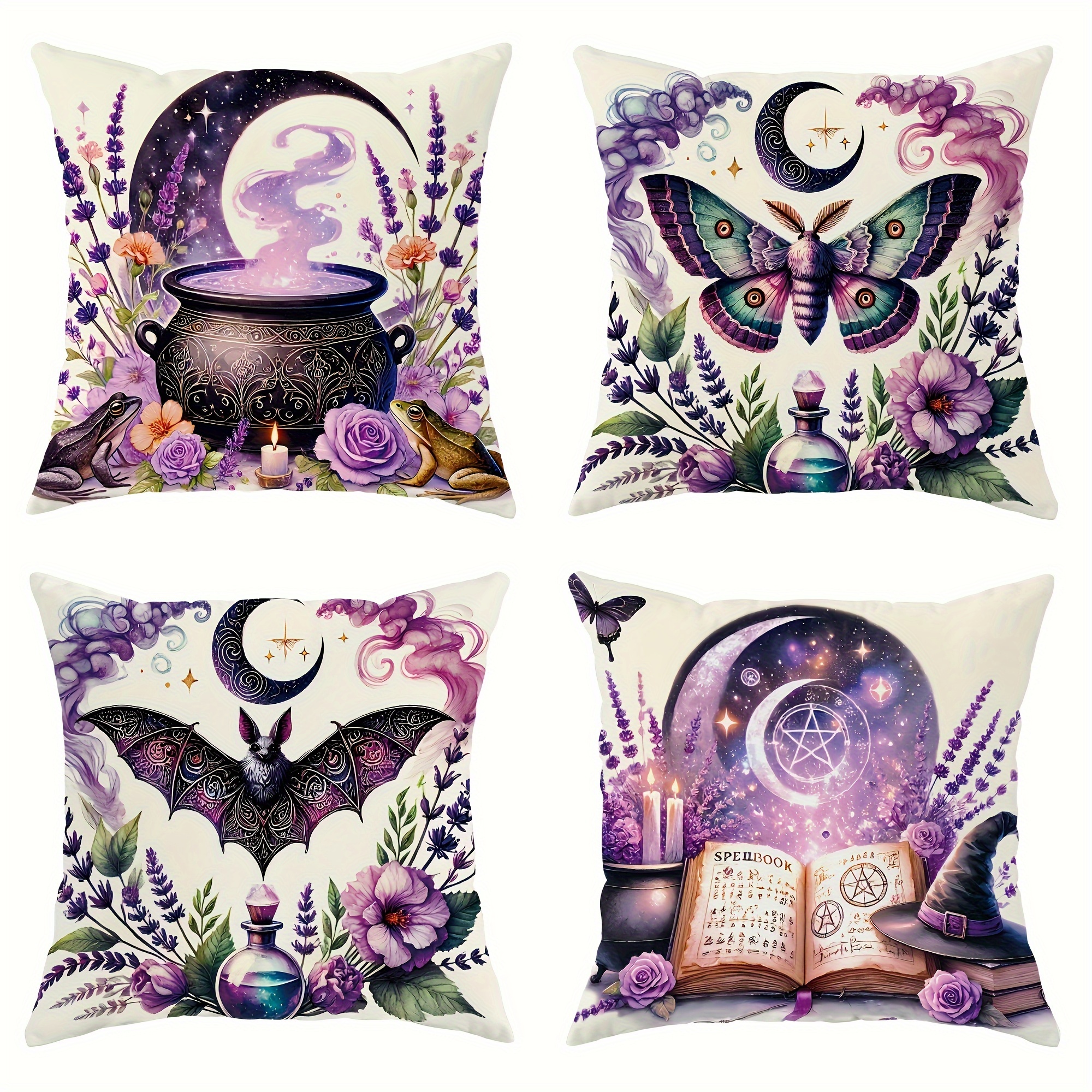 

4pcs Velvet Throw Pillow Covers Set - & , Soft & Comfortable For Living Room And Bedroom Decor, 18x18 Inches, Zip Closure, Machine Washable