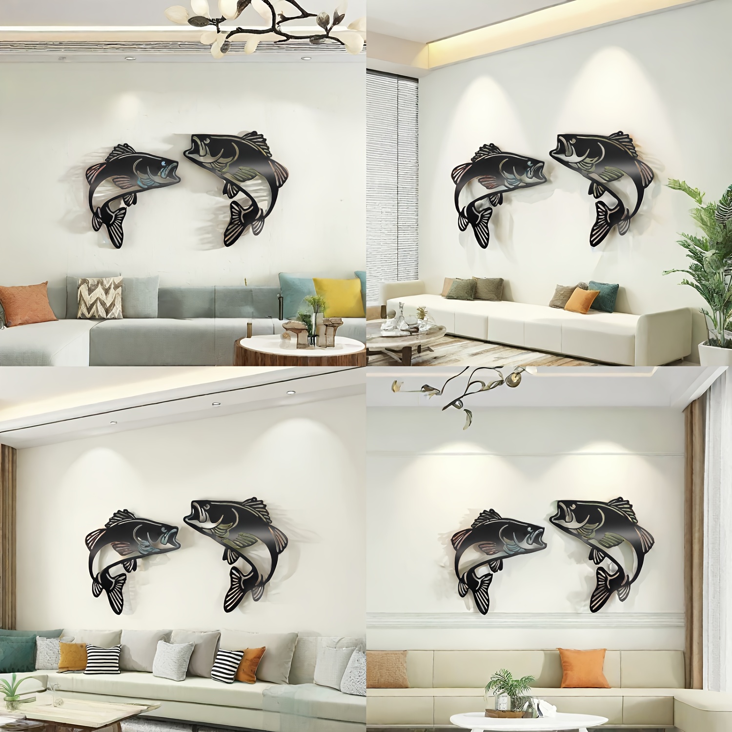 

2pcs Wall Art Decor – Black Abstract Leaping For Living Room, Bedroom, Or Outdoor Spaces – Perfect Housewarming Gift For Parents , Bedroom Decoration | Artistic Decor Pieces | Decor