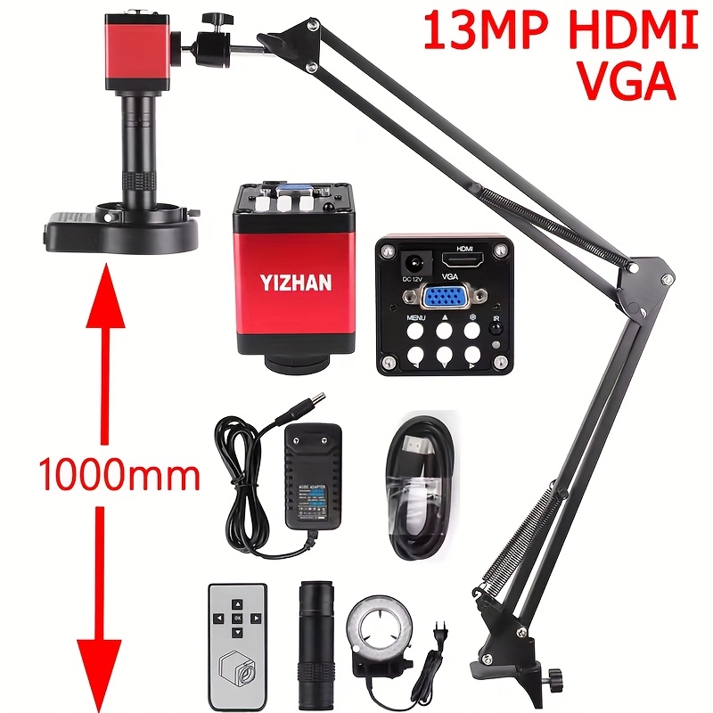 1080p 4  microscope full   microscope c mount digital camera for pcb inspection   phone repair stand compatible with personal computers power supply 100v 240v Product details 18